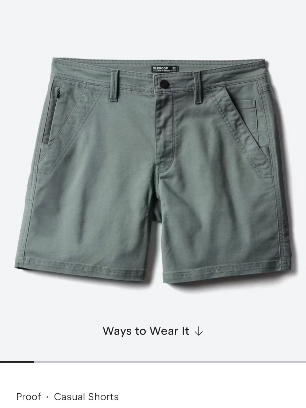 Huckberry Men's Flat-Front Shorts in Sage Green